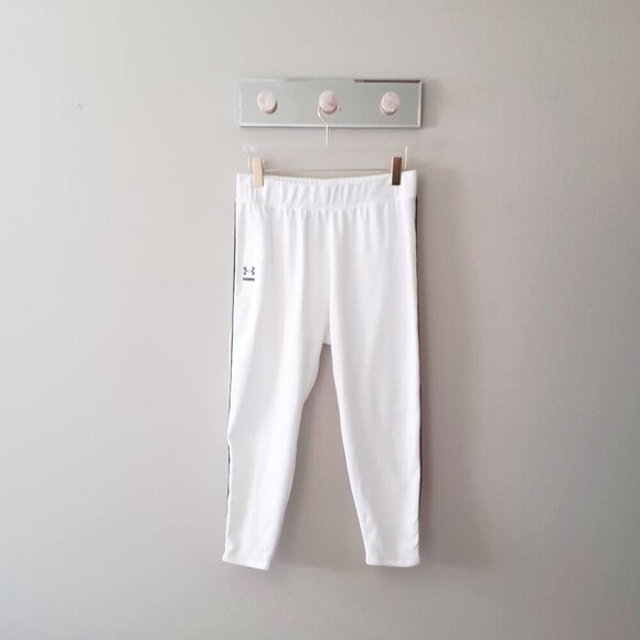 EUC Under Armour white joggers with black silver piping detail, M - Picture 3 of 9